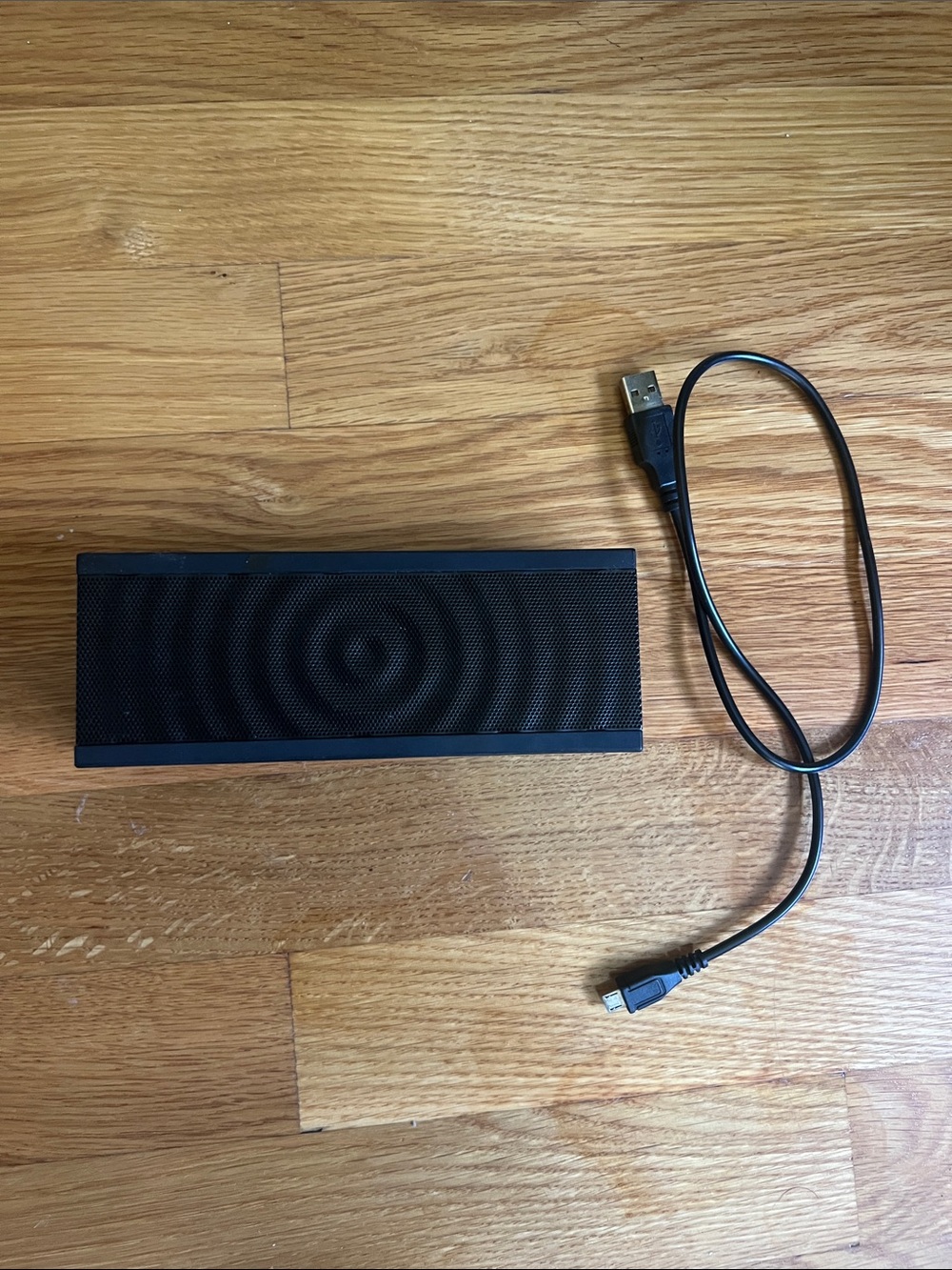 Compact Black Portable Bluetooth Speaker with USB Charging